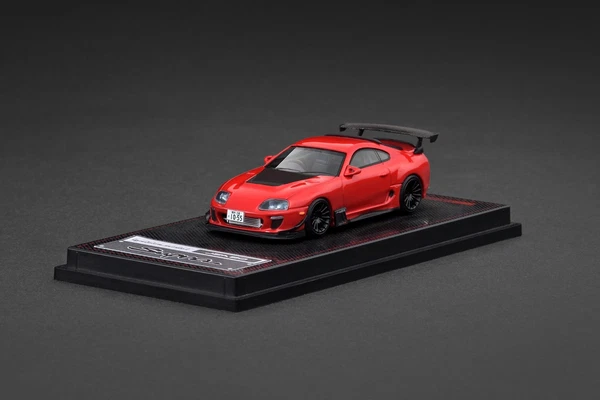 ignition model IG3882 1:64 Supra JZA80 RZ Rot Modellauto UngeöFfnet Mit Case-image