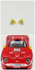 Greenhills Yellow  Silver Wing Mirror Pair for Scalextric Porsche 911 GT1 - NEW
