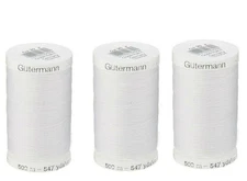 Sew-All, All PurposeThread 547 Yards-Black GUTERMANN Thread 3 pack (White)