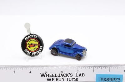 #ad Classic #x27;36 Ford Coupe BLUE Hot Wheels 1968 1969 Redline Vintage Mattel RL $50.00