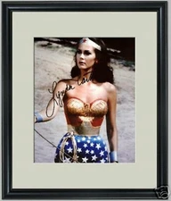Lynda Carter Wonder Woman signed framed photo  