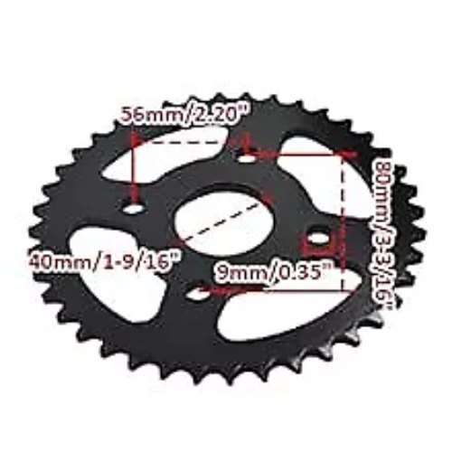 Acquista 40mm 60T Rear Sprocket 40 41 420 Chain Sprocket Replacement For Coleman Powersports CT200U BT200X In Italia A Partire Da 38