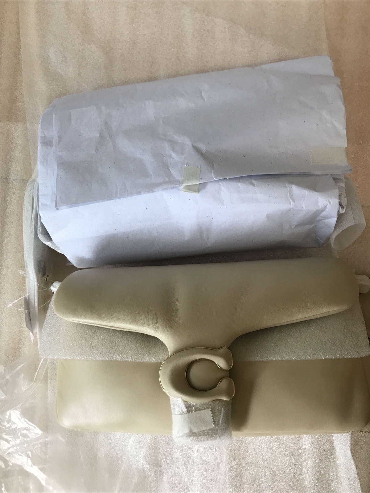 COACH C0772 Pillow tabby shoulder bag 26 Ivory NWT