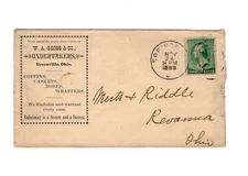 UNDERTAKER DEATH W Gross & Co Undertakers Springfield OH 1888 Cover 8Y