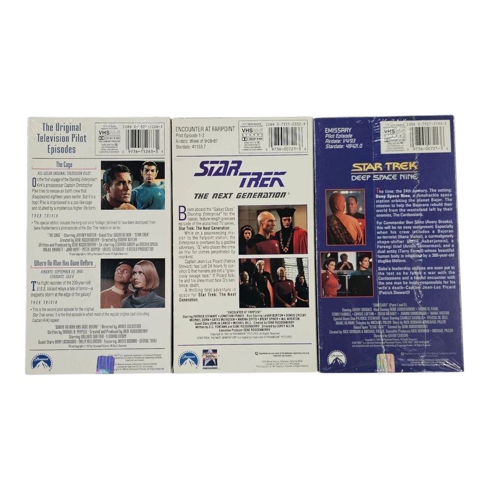 Star Trek The Beginnings Original Next Generation Deep Space Nine 3 VHS Tape Set - Image 3 of 4