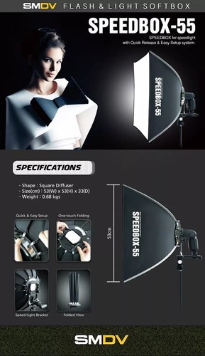 SMDV SPEED-BOX 70S 27" Dodecagon Soft-box Diffuser f/ S-Light Lite Quantum Flash - Picture 6 of 24