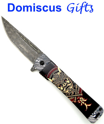 8'' NEW WarTech JAPANESE Samurai SHOGUN Ronin Warrior Fantasy POCKET KNIFE Knives