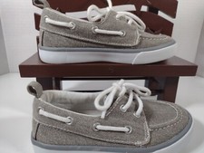 Gymboree Canvas Deck Boat Style Shoes Kid Size 10 Grey Sneaker