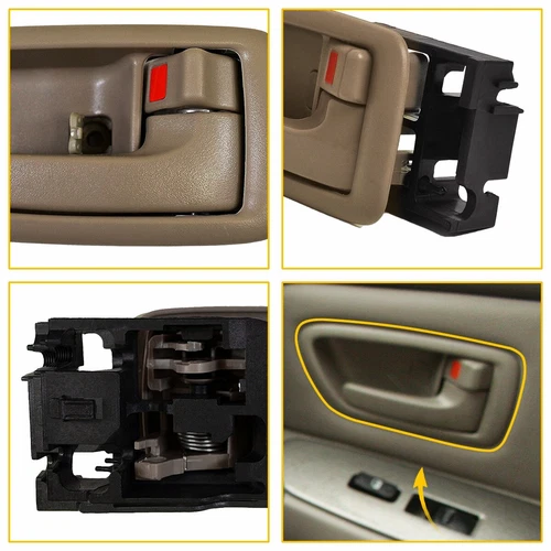 2pcs Inside Interior Door Handle Front + Rear Set for Toyota Sequoia 2001-2007 - Foto 7 di 10