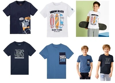 Jungen Kinder T-Shirt Baumwolle Cool 122-152 Sommer Urlaub Sportlich beste - Bild 1 von 2