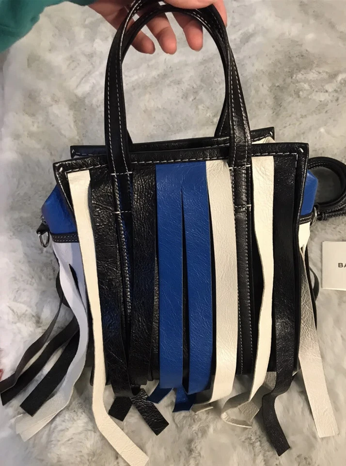 Bolso de Mano Balenciaga Pequeño Multicolor Cuero Bazar Flecos - Estado Auténtico Foto 3 de 4
