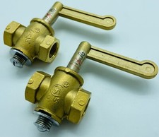 Chinese Wok Range Burner Gas Valve Replacement Brass 3/8" NPT Inlet Outlet