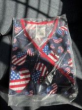 UA Scrub Top USA Heart Dark Blue New Without Tags