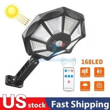 Solar Lights Outdoor 168LED Motion Sensor Flood Light Dusk to Dawn Solar Lamp