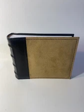Photo Or Post Card Album Leather & Suede Cover Holds 100 up to Sz 4X6