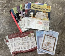 Vintage Transfer Pattern Lot Cut And Uncut Embroidery Transfers Lot of 18