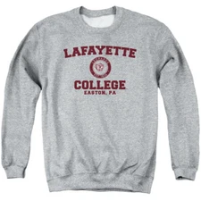 Lafayette College Adult Crewneck Sweatshirt Circle Logo, Athletic Heather, S-3XL
