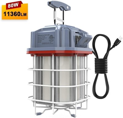 Linkable Work Lights 80W LED Temporary High Bay Hanging Camping Lamp Fixture ETL