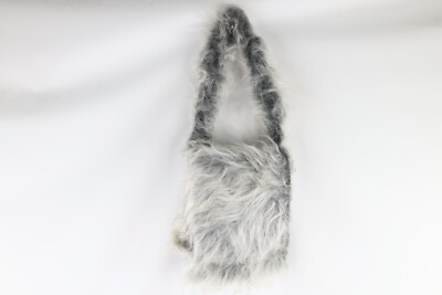 Deadstock Vintage Y2K 90s Fuzzy Shag Fur Handled Flap Shoulder Bag