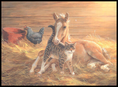Greeting Card - Cat Horse - Persis Clayton Weirs - Any Occasion - 0330