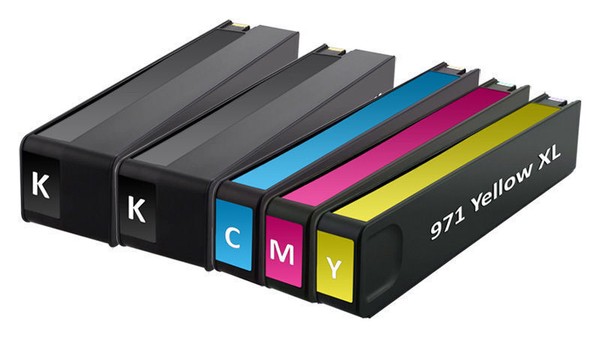 5X Tinte Patronen FüR Hp 970XL+971XL Officejet Pro X451DW X476DW X551DW X576DW-image
