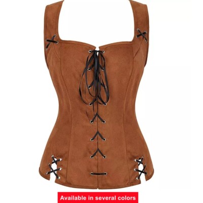 Gilet Corset Femme Gilet Corsage Femme Médiéval Renaissance Lacets