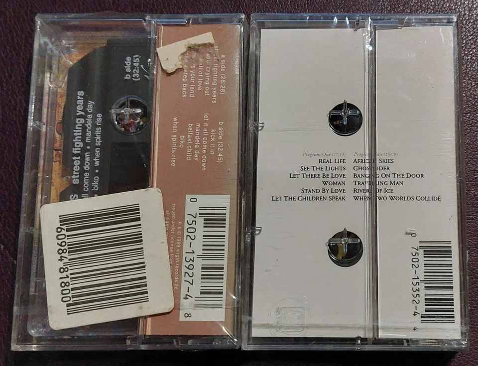 Simple Minds BRAND NEW Sealed CASSETTE TAPE Lot: Street Fighting Years REAL LIFE - Image 2 of 3