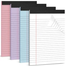 Legal Pads 5 x 8, Note Pads College Ruled, Small Notepads Double-Side Lined