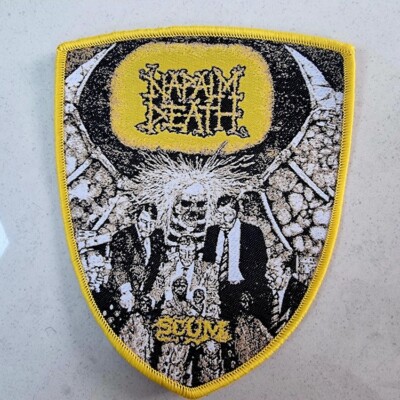 NAPALM DEATH - Scum - (Yellow Border) Woven Patch