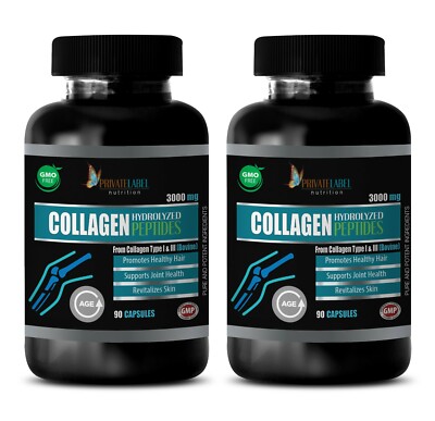 skin relief and support - COLLAGEN PEPTIDES - bone health for women 2 BOTTLE