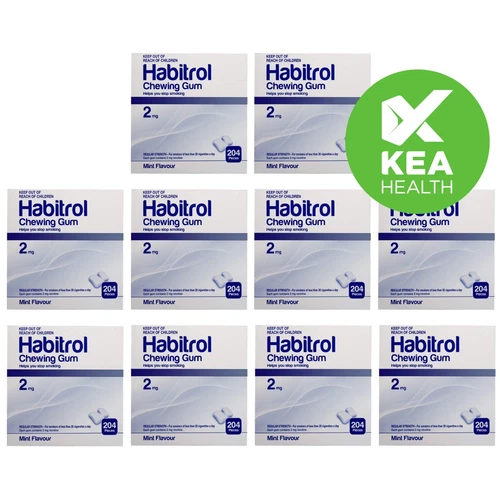 Habitrol Nicotine Gum 2mg MINT 2,040 piece 10 New BULK Box Size QUIT Smoking Now