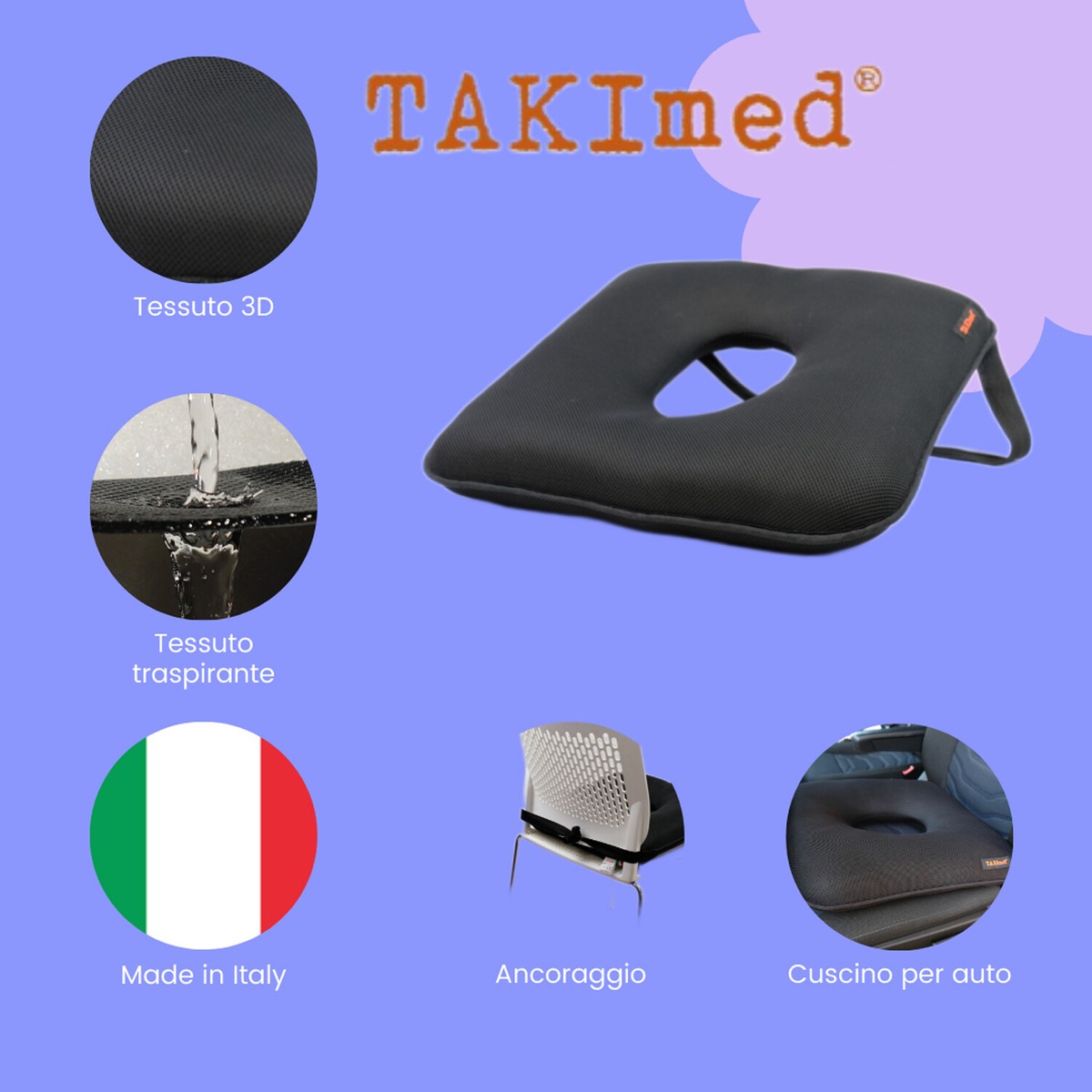 WOWVP Cuscino Sedia Ufficio, Cuscino Ergonoico Sedile In Eory Foa - Foto 2