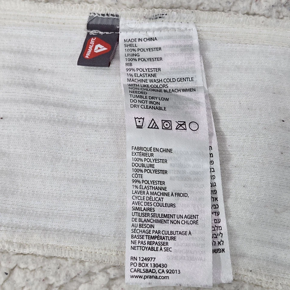 Chaleco Prana Mujer SML Blanco Diva Acolchado Sherpa Forrado Botón Sin Mangas Poliéster Foto 3 de 4