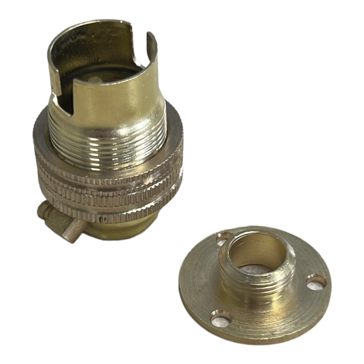 Jeani Brass Lamp Holder Un Switched Bayonet SBC Bulb Holder 1 2