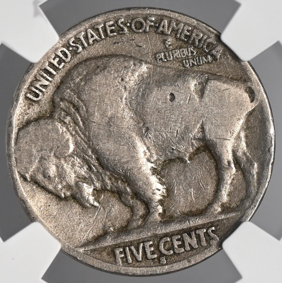 1915-S  5C BUFFALO NICKEL  NGC VG DETAILS "DAMAGE" #6849316-018 FRESHLY GRADED! - Image 3 of 4