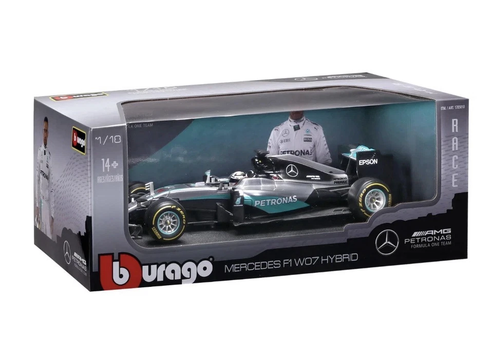 ¡NUEVO PRECINTADO!! MERCEDES F1 W07 híbrido, Lewis Hamilton, escala 1/18 Foto 4 de 4