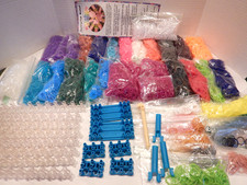 RAINBOW LOOM Rubber Band Crafting Jewelry  Supplies HUGE Lot Mixed Parts