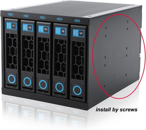 RackChoice 5-Bay Internal Hard Drive Enclosure for 2.5”/3.5” SATA/SAS Drives NAS - Picture 4 of 9
