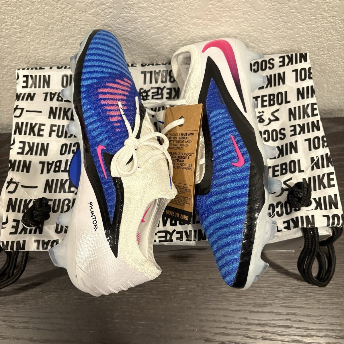 Men's Size 6 Nike Phantom 6 Low Elite Racer Blue White Pink Blast