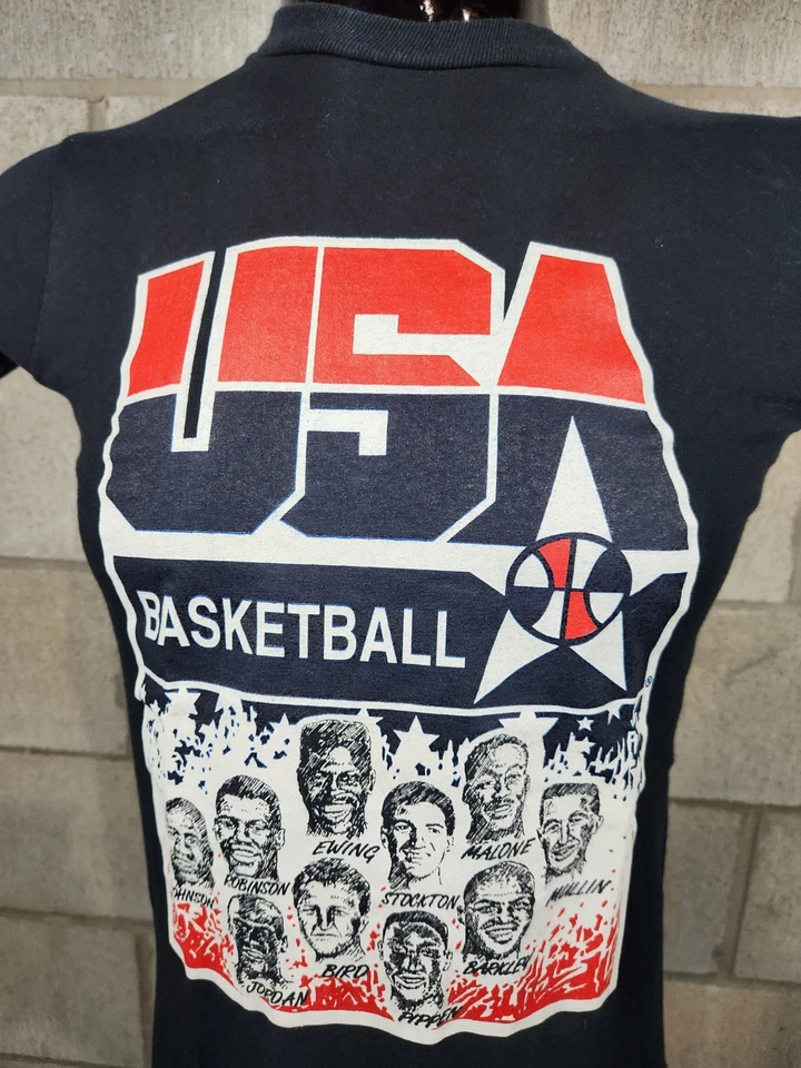 Camiseta azul vintage de baloncesto de Estados Unidos 1992 Dream Team juvenil XL (18/20) Foto 4 de 4