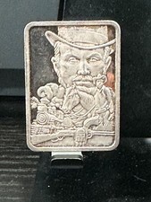 1 OZ AMERICAN FOLKLORE BUTCH CASSIDY SILVER ART BAR .999 FINE SILVER 