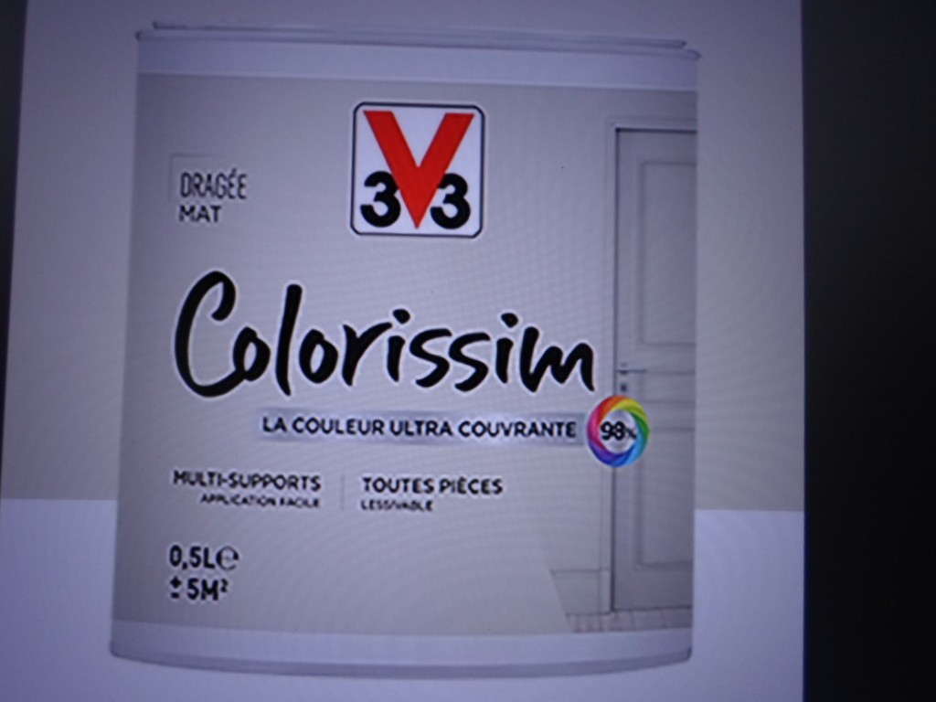 Peinture Colorissim Dragée Mat 0.50L renovateur mur meuble bois