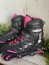 Rollerblade Womens Advantage Pro XT Inline Skates Size 9 Black/Pink PLUS Pads