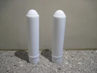 Vintage Milk Glass Cylinder Tube Lamp Shade Pair  of 8" Tall with 1-5/8" Fitter