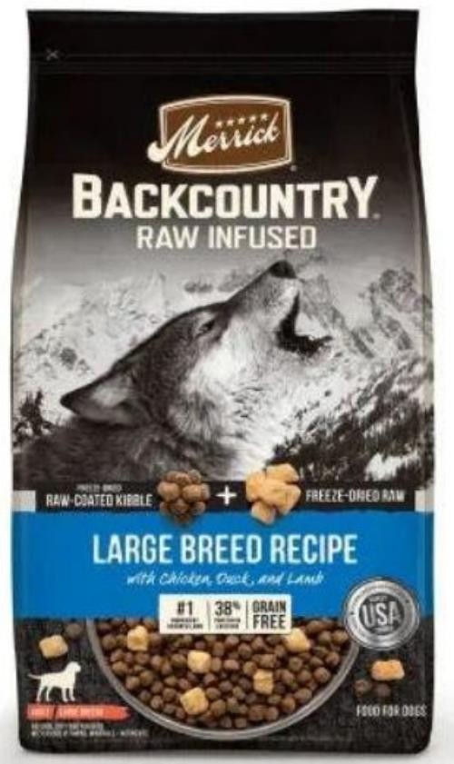 Merrick Backcountry Grain Free Freeze Dried Raw Infused Larg