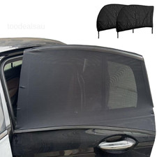 Car Rear Window Screens for Side Windows, 2 Pack Black