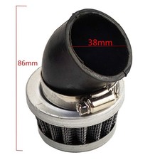 Motorbike Motorcycle Scooter 38mm1.50 Bend Mini Bend Air Intake Filter Cleaner