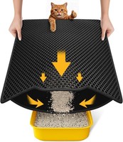 Katzenklo Matte 58X42Cm Wasserdicht Urinfest Rutschfest Waschbar Schwarz
