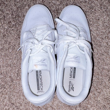 Reebok Womens White Low Top Lace Up Sneakers, Comfort, Rubber Outsole-Size W7.5