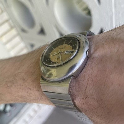 SEIKO 6119-5411 WATCH OVAL RARE DIAL UFO AUTOMATIC VINTAGE STEEL